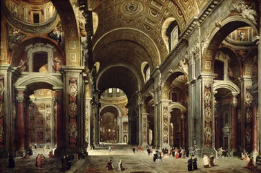 Cardinale Melchior de Polignac (1661-1742) visita San Pietro a Roma, 1730